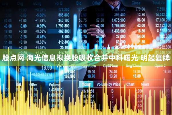 股点网 海光信息拟换股吸收合并中科曙光 明起复牌