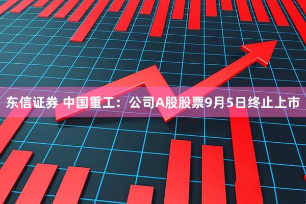 东信证券 中国重工：公司A股股票9月5日终止上市