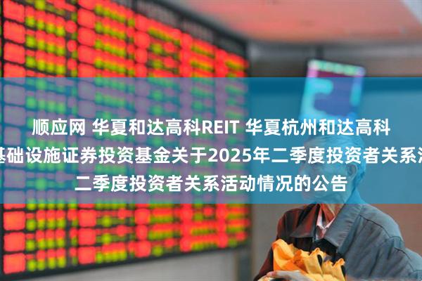 顺应网 华夏和达高科REIT 华夏杭州和达高科产业园封闭式基础设施证券投资基金关于2025年二季度投资者关系活动情况的公告