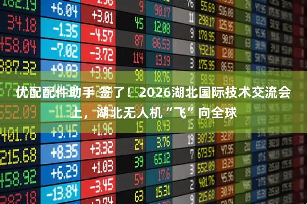 优配配件助手 签了!2026湖北国际技术交流会上,湖北无人机“飞”向全球